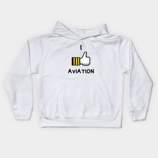 I like aviation thumbs up aviation design with capitan hand Kids Hoodie